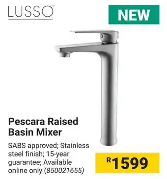 Builders Warehouse LUSSO Pescara Raised Basin Mixer offer