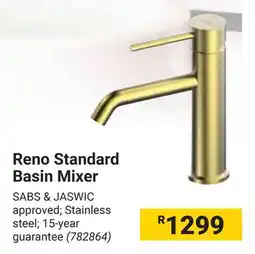 Builders Warehouse LUSSO Reno Standard Basin Mixer offer