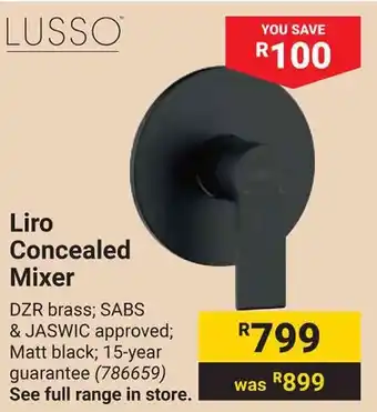 Builders Warehouse LUSSO Liro Concealed Mixer offer