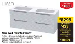 Builders Warehouse LUSSO Cara Wall-mounted Vanity offer