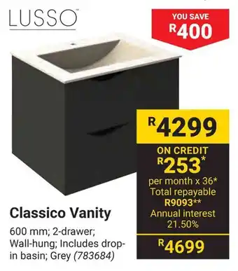 Builders Warehouse LUSSO Classico Vanity offer