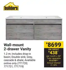 Builders Warehouse Wall-mount 2-drawer Vanity offer