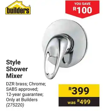 Builders Warehouse Style Shower Mixer offer