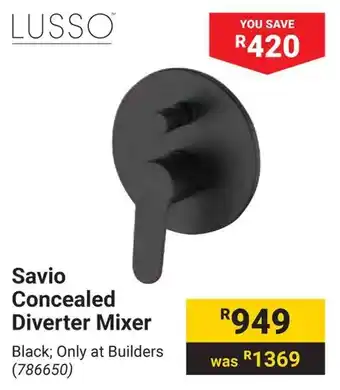 Builders Warehouse LUSSO Savio Concealed Diverter Mixer offer