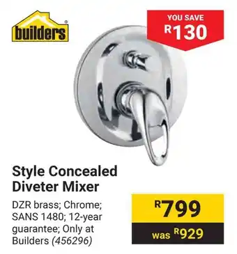 Builders Warehouse Style Concealed Diveter Mixer offer