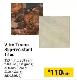 Builders Warehouse Vitro Tirano Slip-resistant Tiles offer