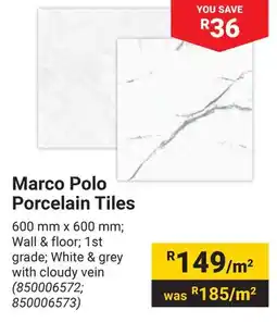 Builders Warehouse Marco Polo Porcelain Tiles offer