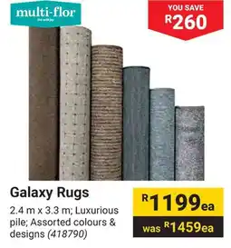 Builders Warehouse Multi-flor Galaxy Rugs offer