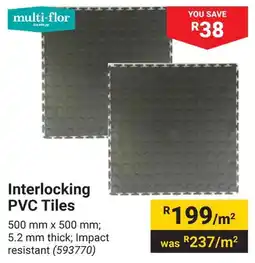 Builders Warehouse Multi-flor Interlocking PVC Tiles offer