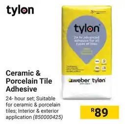 Builders Warehouse Tylon Ceramic & Porcelain Tile Adhesive offer