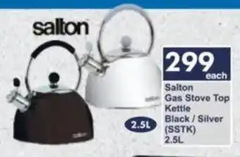 President Hyper Salton Gas Stove Top Kettle Black/Silver offer