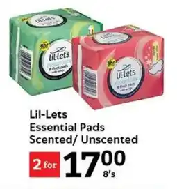 Oxford Freshmarket Lil-Lets Essential Pads Scented/Unscented offer