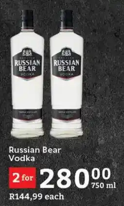 Oxford Freshmarket Russian Bear Vodka offer