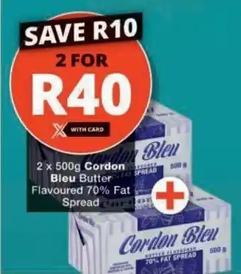 Checkers Hyper Cordon Bleu Butter Flavoured 70% Fat Spread offer