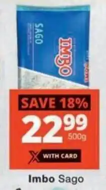 Checkers Hyper Imbo Sago offer