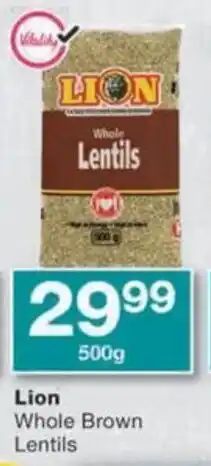 Checkers Hyper Lion Whole Brown Lentils offer