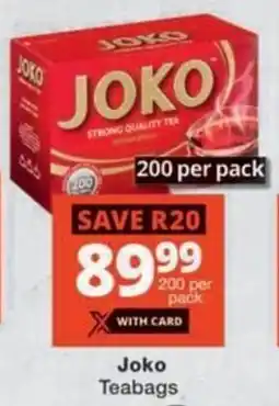 Checkers Hyper Joko Teabags offer