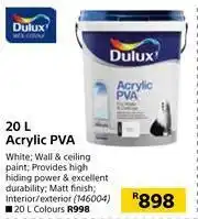 Builders Warehouse Dulux 20L Acrylic PVA (Colours) offer