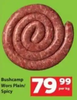 Check Save Bushcamp Wors Plain/ Spicy offer