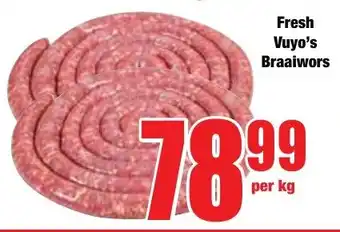 Boxer Superstores Fresh Vuyo's Braaiwors offer