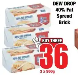 Boxer Superstores DEW DROP 40% Fat Spread Brick offer