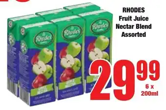 Boxer Superstores RHODES Fruit Juice Nectar Blend Assorted offer