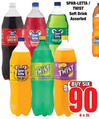 Boxer Superstores SPAR-LETTA/ TWIST Soft Drink Assorted offer