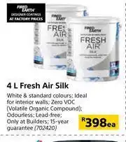 Builders Warehouse Fired Earth 4L Fresh Air Silk-Each offer
