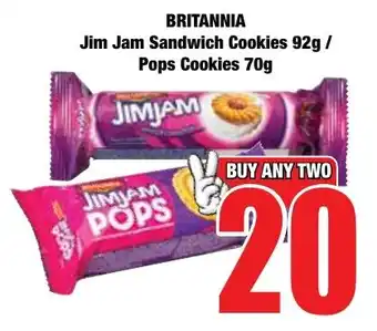 Boxer Superstores BRITANNIA Jim Jam Sandwich Cookies/ Pops Cookies offer