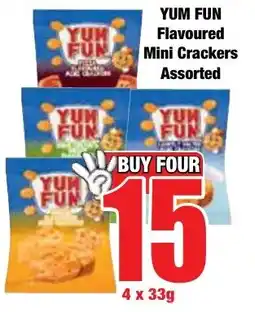 Boxer Superstores YUM FUN Flavoured Mini Crackers Assorted offer