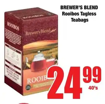 Boxer Superstores BREWER'S BLEND Rooibos Tagless Teabags offer