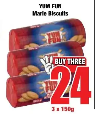 Boxer Superstores YUM FUN Marie Biscuits offer