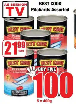 Boxer Superstores BEST COOK Pilchards Assorted offer