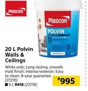 Builders Warehouse Plascon 20L Polvin Walls & Ceilings offer