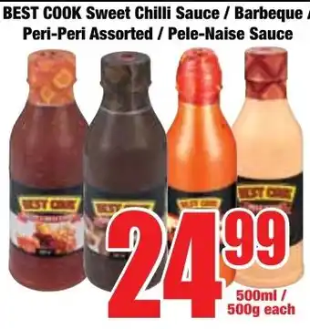 Boxer Superstores BEST COOK Sweet Chilli Sauce / Barbeque / Peri-Peri Assorted/ Pele-Naise Sauce offer