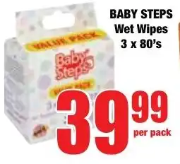 Boxer Superstores BABY STEPS Wet Wipes offer