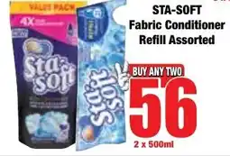 Boxer Superstores STA-SOFT Fabric Conditioner Refill Assorted offer