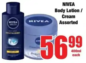 Boxer Superstores NIVEA Body Lotion/ Cream Assorted offer