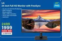 Incredible Connection LG 24-inch Full HD Monitor with FreeSync offer