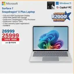 Incredible Connection Microsoft Surface 7 Snapdragon X Plus Laptop offer