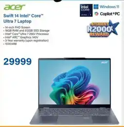 Incredible Connection Acer Swift 14 Intel Core Ultra 7 Laptop offer