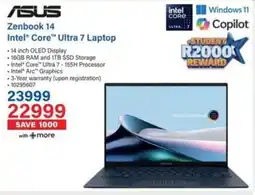 Incredible Connection ASUS Zenbook 14 Intel Core Ultra 7 Laptop offer