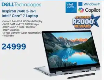 Incredible Connection DELL Technologies Inspiron 7440 2-in-1 Intel Core 7 Laptop offer