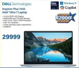 Incredible Connection DELL Technologies Inspiron Plus 7440 Intel Ultra 7 Laptop offer