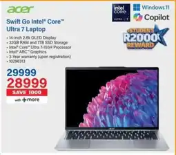 Incredible Connection Acer Swift Go Intel Core Ultra 7 Laptop offer