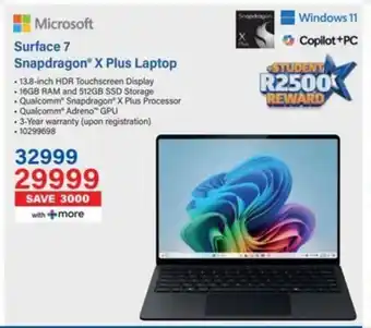 Incredible Connection Microsoft Surface 7 Snapdragon X Plus Laptop offer