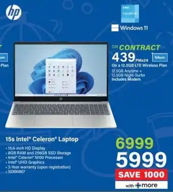 Incredible Connection HP 15s Intel Celeron Laptop offer