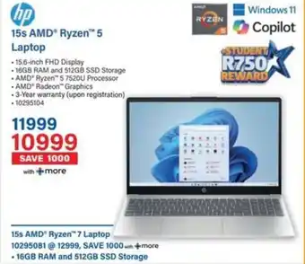 Incredible Connection HP 15s AMD Ryzen 5 Laptop offer