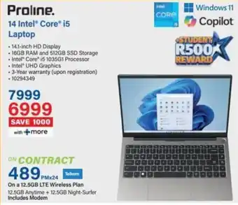 Incredible Connection Proline 14 Intel Core i5 Laptop offer