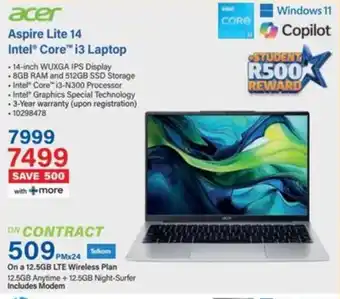 Incredible Connection Acer Aspire Lite 14 Intel Core i3 Laptop offer